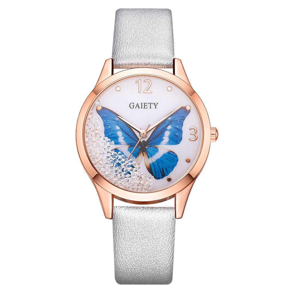 GAIETY BRAND WOMEN WATCHES LUXURY REMOVABLE RHINESTONE BUTTERFLY WATCHES