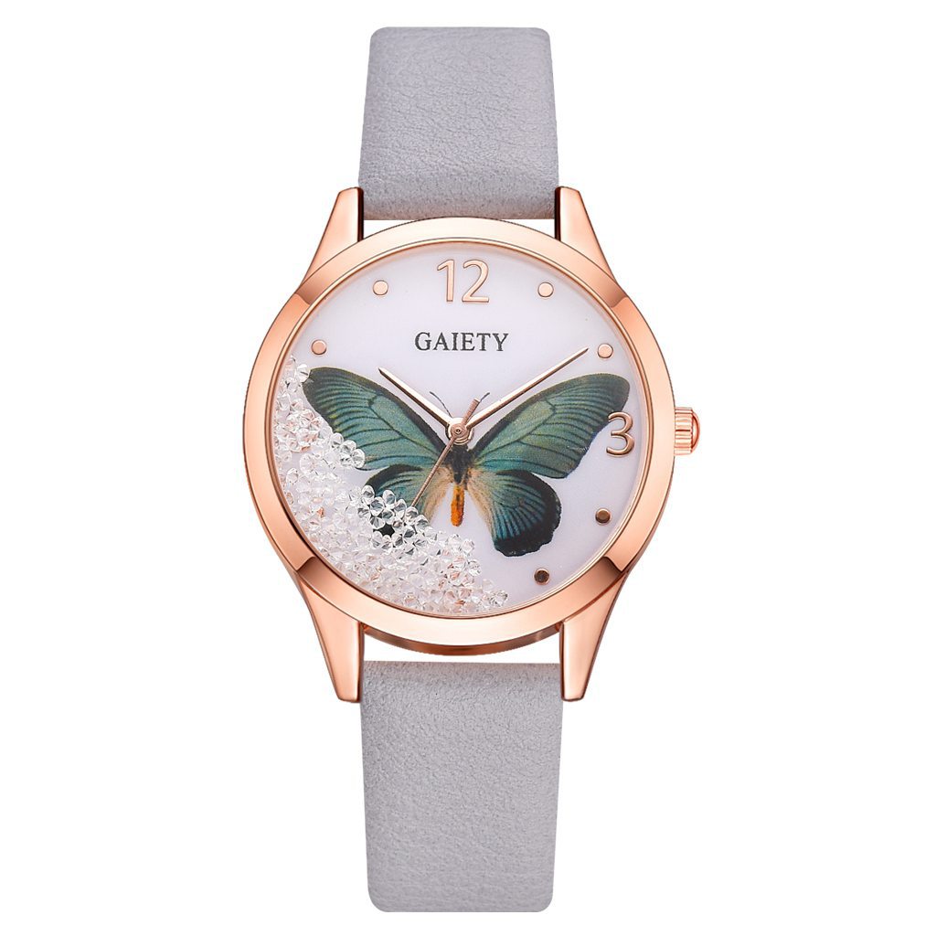 GAIETY BRAND WOMEN WATCHES LUXURY REMOVABLE RHINESTONE BUTTERFLY WATCHES