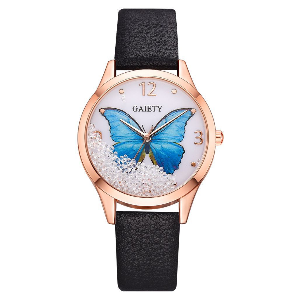 GAIETY BRAND WOMEN WATCHES LUXURY REMOVABLE RHINESTONE BUTTERFLY WATCHES