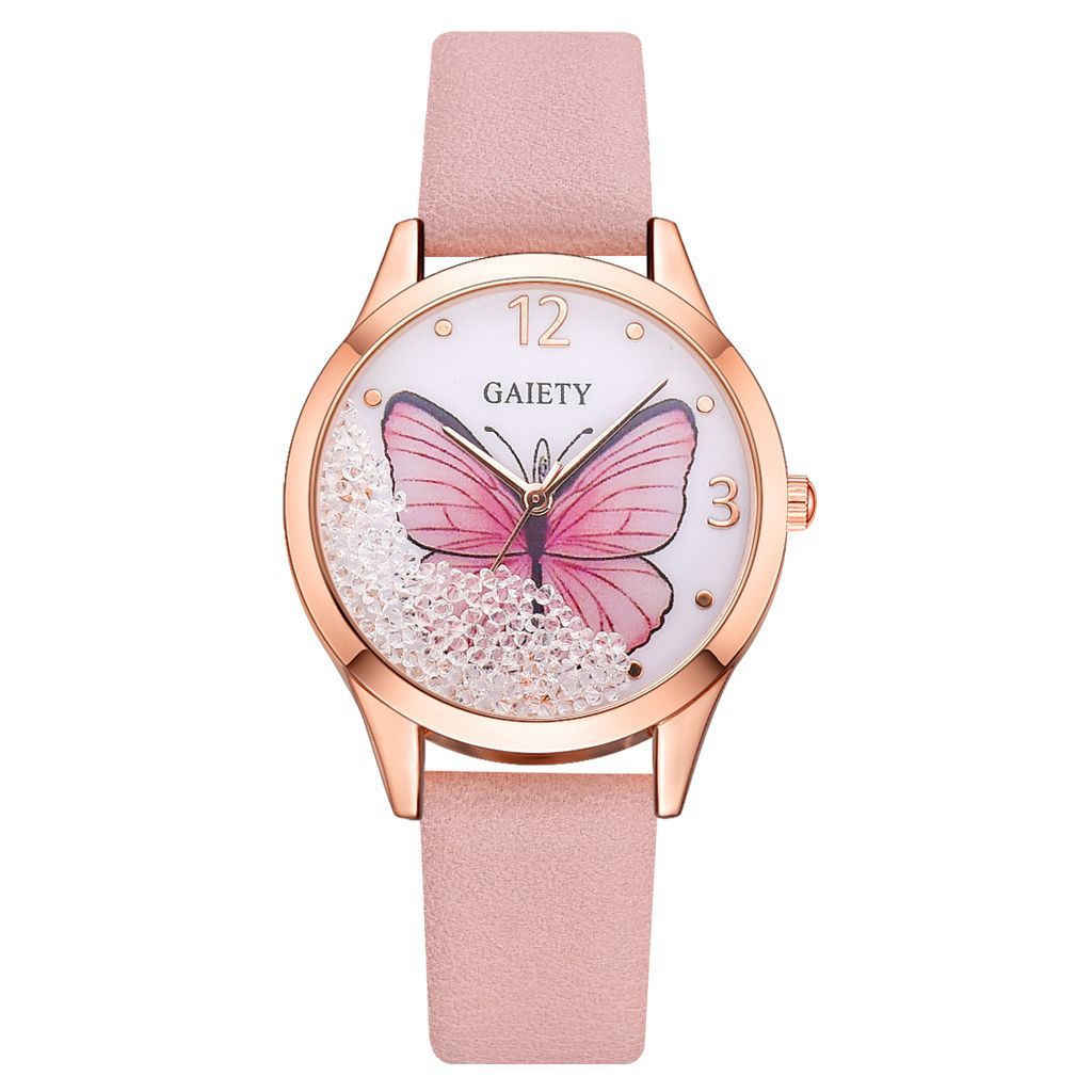 GAIETY BRAND WOMEN WATCHES LUXURY REMOVABLE RHINESTONE BUTTERFLY WATCHES