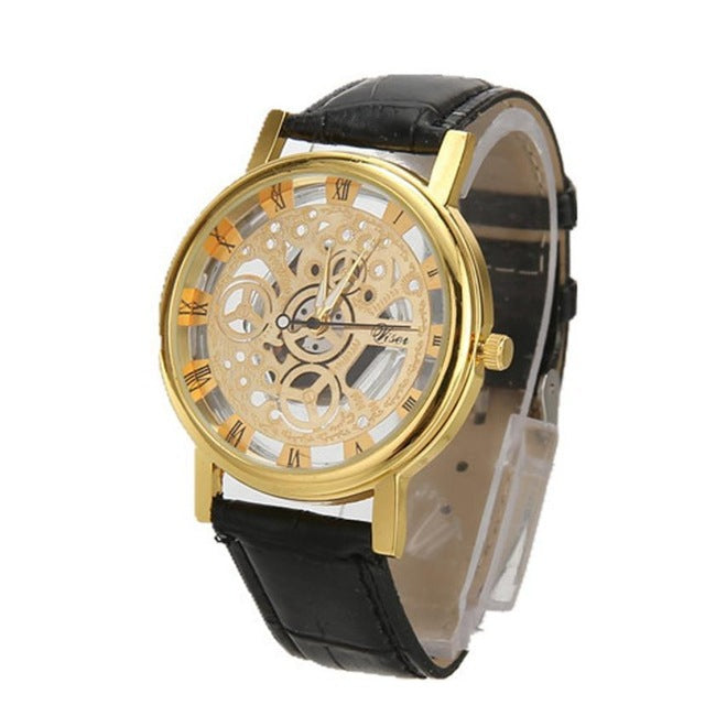 HOLLOW TRANSPARENT ROMAN NUMERAL SIMPLE WATCH