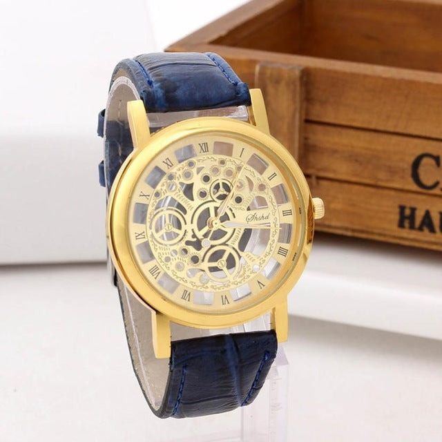 HOLLOW TRANSPARENT ROMAN NUMERAL SIMPLE WATCH