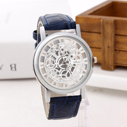 HOLLOW TRANSPARENT ROMAN NUMERAL SIMPLE WATCH