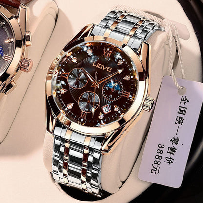 AUTOMATIC MOVEMENT CALENDAR WATERPROOF LUMINOUS WATCH