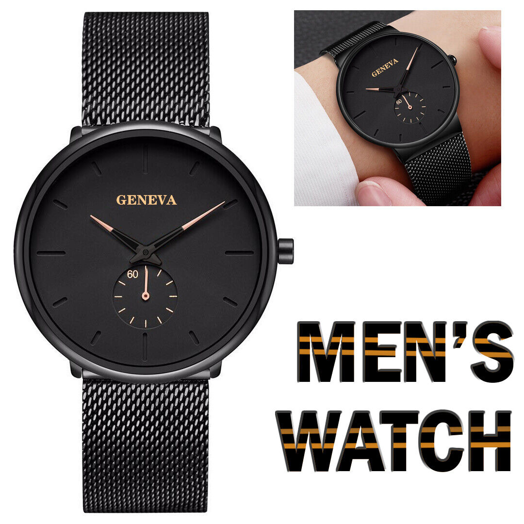 MEN'S WATCH RELOJES DE HOMBRE STAINLESS STEEL QUARTZ CLASSIC WATCHES