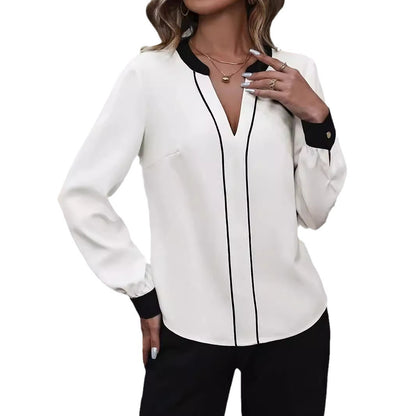 Women's Fashion Button Shirt Long Sleeve Top