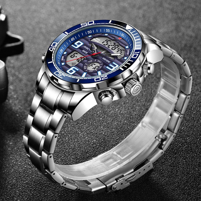 ELECTRONIC QUARTZ WATCH MEN'S MULTIFUNCTIONAL WATERPROOF