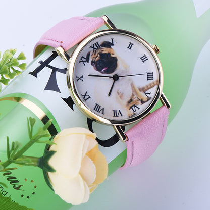 FASHION LEISURE LOVELY PUPPY QUARTZ WATCH