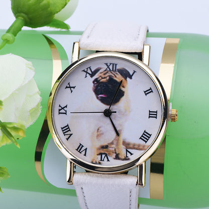 FASHION LEISURE LOVELY PUPPY QUARTZ WATCH