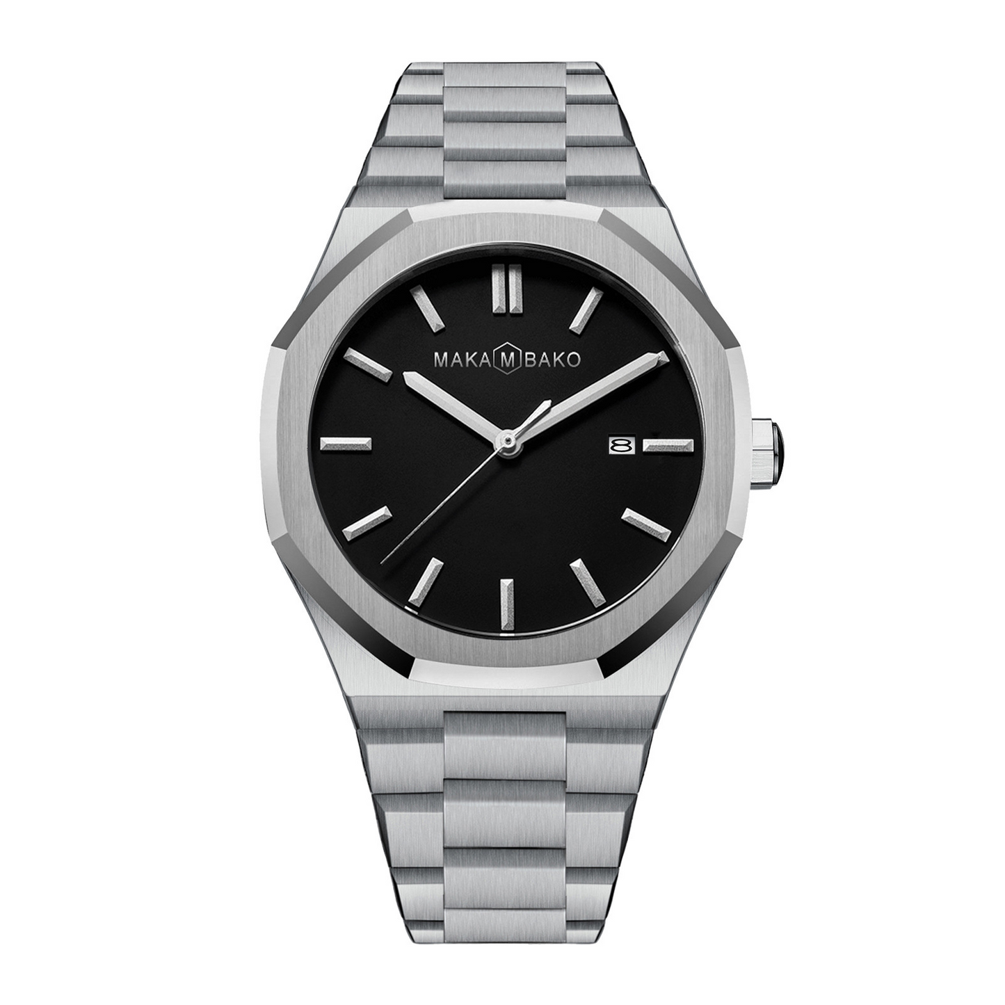 BUSINESS MEN'S CALENDAR CASUAL STEEL WATCH