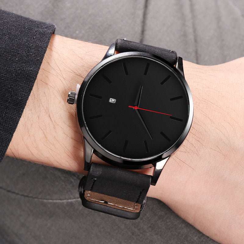 LEATHER QUARTZ WATCH