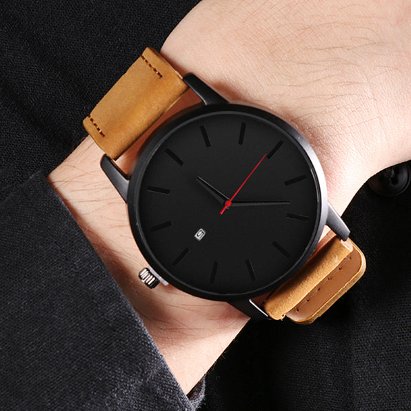 LEATHER QUARTZ WATCH